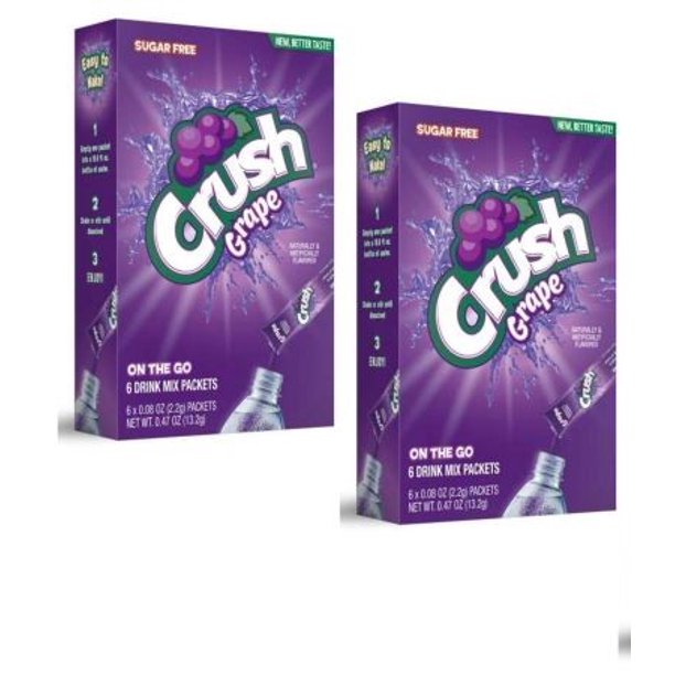 CGT Crush Soda Grape Singles to Go Zero Sugar Naturally Artificially