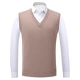 thumbnail image 7 of Maean Men Sweater Vest V Neck Knitted Pullover Sleeveless Sweaters Tops Vests Fall Winter Sweaters, 7 of 7