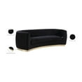 thumbnail image 2 of Meridian Furniture Julian Contemporary Velvet Sofa in Black, 2 of 7