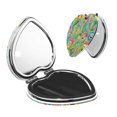 thumbnail image 1 of Pofeuu SpongeBob SquarePants Miroir de Maquillage de Poche Portable Couverture en PU Miroir de Voyage Compact avec Verre Double Face Normal et Grossissant - Forme Ronde - Forme Cœur, 1 of 9