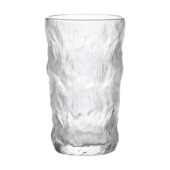 Fesfesfes Verres en Verre Motif Glacier Transparents Verres à Boire pour Eau Boissons Vaisselle Élégante pour la Maison Ensemble de Verrerie Vintage Gaufrée Transparente