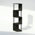 thumbnail image 2 of Furinno Basic 4-Tier Zigzag Corner Multipurpose Standing Shelf, Espresso/Black, 2 of 4