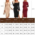 thumbnail image 7 of Jusfitsu Womens Long Sleeve Dress Bodycon Midi Dresses for Women Slim-fit V-Neck Lace Up Fall Dress, 7 of 7