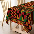 thumbnail image 5 of African Print Tablecloth Blakc History Month Decoration American Heritage Holiday Celebration Party Supply Kitchen Dining Room Home Table Cover(60" x 60"), 5 of 5