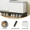 thumbnail image 6 of FAGAGA Shoe Storage Cabinet with 2 Flip Drawers and Shoe Bench for Hallway Entryway Bedroom, White, 6 of 8