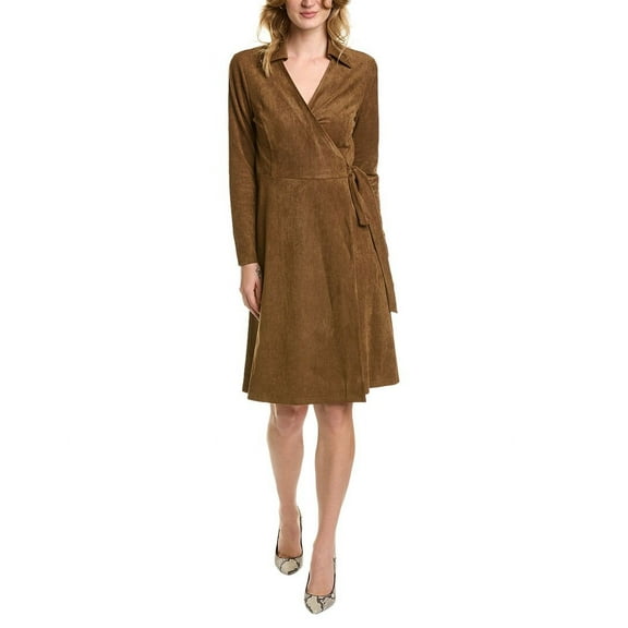 Brooks Brothers womens  Wrap Dress, m, Brown