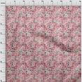 thumbnail image 4 of oneOone Cotton Jersey Pink Fabric Floral Sewing Material Print Fabric By The Yard 58 Inch Wide, 4 of 4