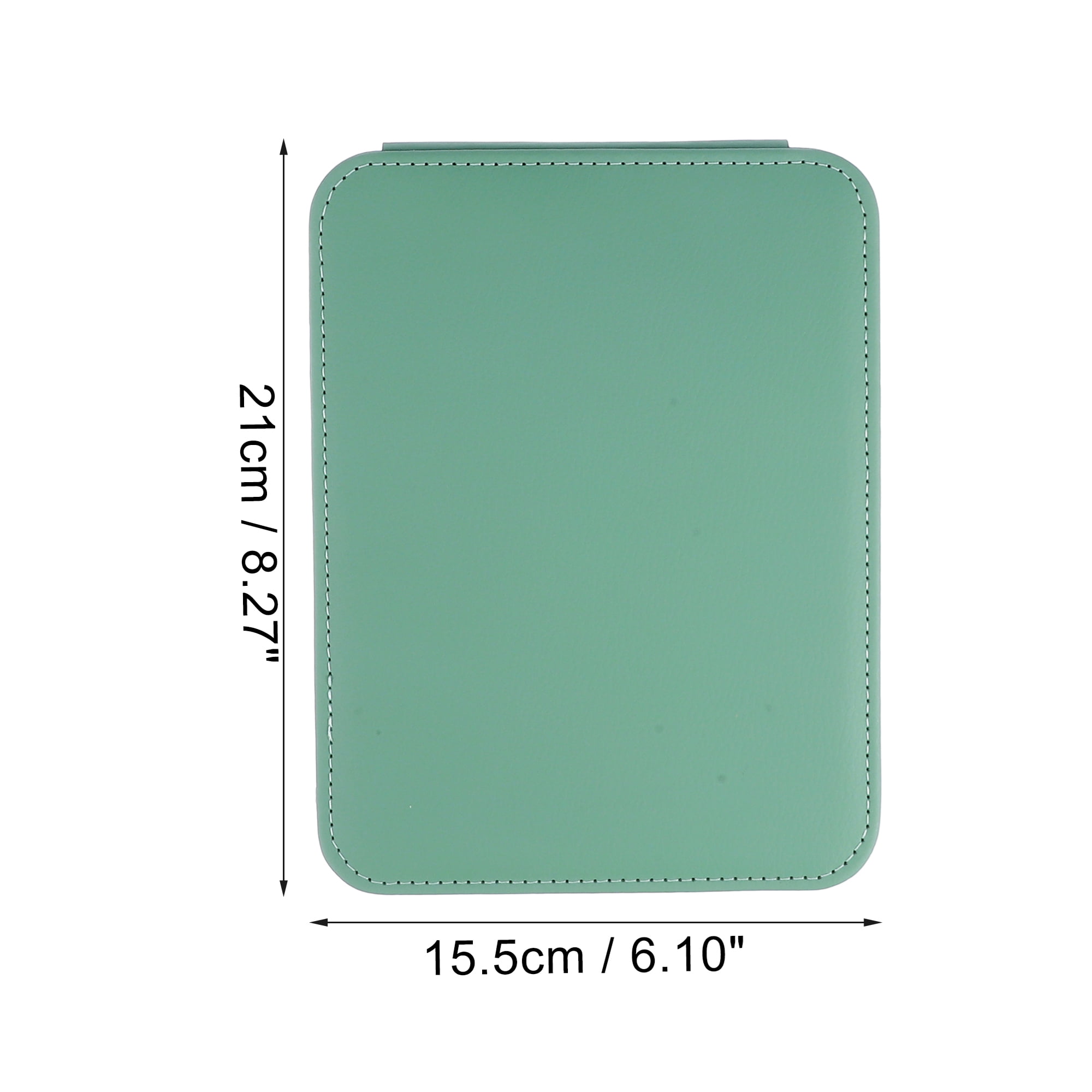 Unique Bargains 1pc Foldable Makeup Mirror for Travel and Vacation Green Large