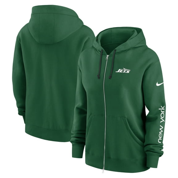 Women's Nike Green New York Jets Phoenix Full-Zip Hoodie
