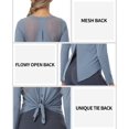 thumbnail image 6 of Alove Women Long Sleeve Athletic Shirts Mesh Yoga Elastic UV Top, 6 of 7