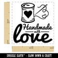 thumbnail image 2 of Handmade With Love Sew Sewing Thread Spool Self-Inking Rubber Stamp Ink Stamper - Red Ink - Small 1 Inch, 2 of 7