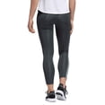 thumbnail image 2 of adidas Womens 3 Stripe 7/8 High-Rise Tights, Legend Ivy/Mint Stripe, Large, 2 of 4