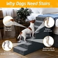 thumbnail image 2 of Escalera para perros Casusv de 31" con 7 peldaños, funda lavable antideslizante, 2 of 7