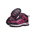 thumbnail image 1 of Daeful Womens Hiking Boots Outdoor Climbing Boot Camping Non Slip High Top Sneakers Rose Red 8 Women, 1 of 8