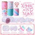 thumbnail image 3 of 5 rollos de cintas alambradas navideñas en colores pastel de Hahafelt, 6,35 cm de ancho, 3 of 7
