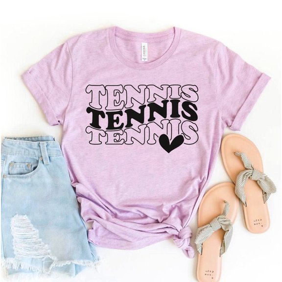 Tennis T-shirt Love Shirt Sports Gift Player Tee Funny Shirts Tops Mom Game Day Vibes Coach Lawn Premium Men Woman