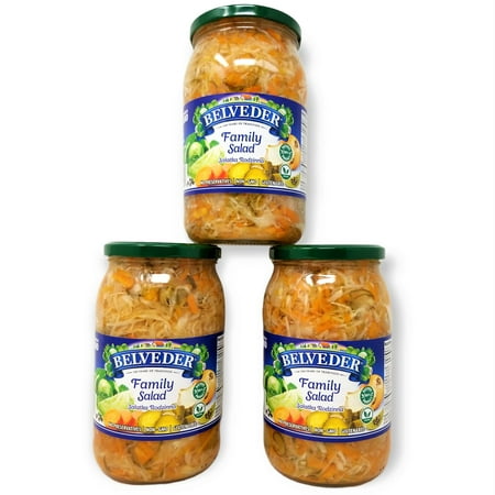 Belveder Family Style Salad 31.74 oz 900g Vegan Non-GMO Gluten-Free Pack of 3