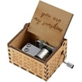 thumbnail image 1 of You are My Sunshine Caja de música de madera, caja de música de madera vintage grabada con láser para cumpleaños/Navidad/Día de San Valentín Rojo Verde, 1 of 7