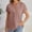 Pink, variant on Babysbule Women's Casual V-Neck Short Sleeve Blouse, Soft Loose Fit Shirt, Lightweight Top for Office, Outdoor, Daily Wear
