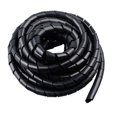 thumbnail image 1 of Envoltura De Cable En Espiral - 45 Pies 1/4 "" Organizador De Funda De Administración De Cables Para Cable De Computadora Cable De Alimentación Cable De Audio Y Video (1/4 Pulgada-45 Pies Negro), 1 of 5