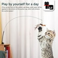 thumbnail image 2 of 10 Styles Cat Feather Toy  Simulation Bird Feather Toy  Cat Teaser and Exerciser Wand Telescopic Cat Fishing Pole Toy w Suction Cup, 2 of 7
