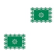 thumbnail image 3 of Kearding Manteles individuales Festival Navidad vacaciones boda cena copos de nieve aislamiento térmico comedor Mat tela bandeja almohadilla cocina Verde/35*25cm 2piezas Kearding CBP443900, 3 of 6