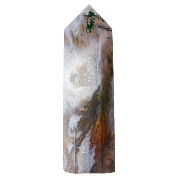 Varita de cristal natural de cuarzo para meditación, prisma, piedra curativa energética, alivio del estrés 6cm