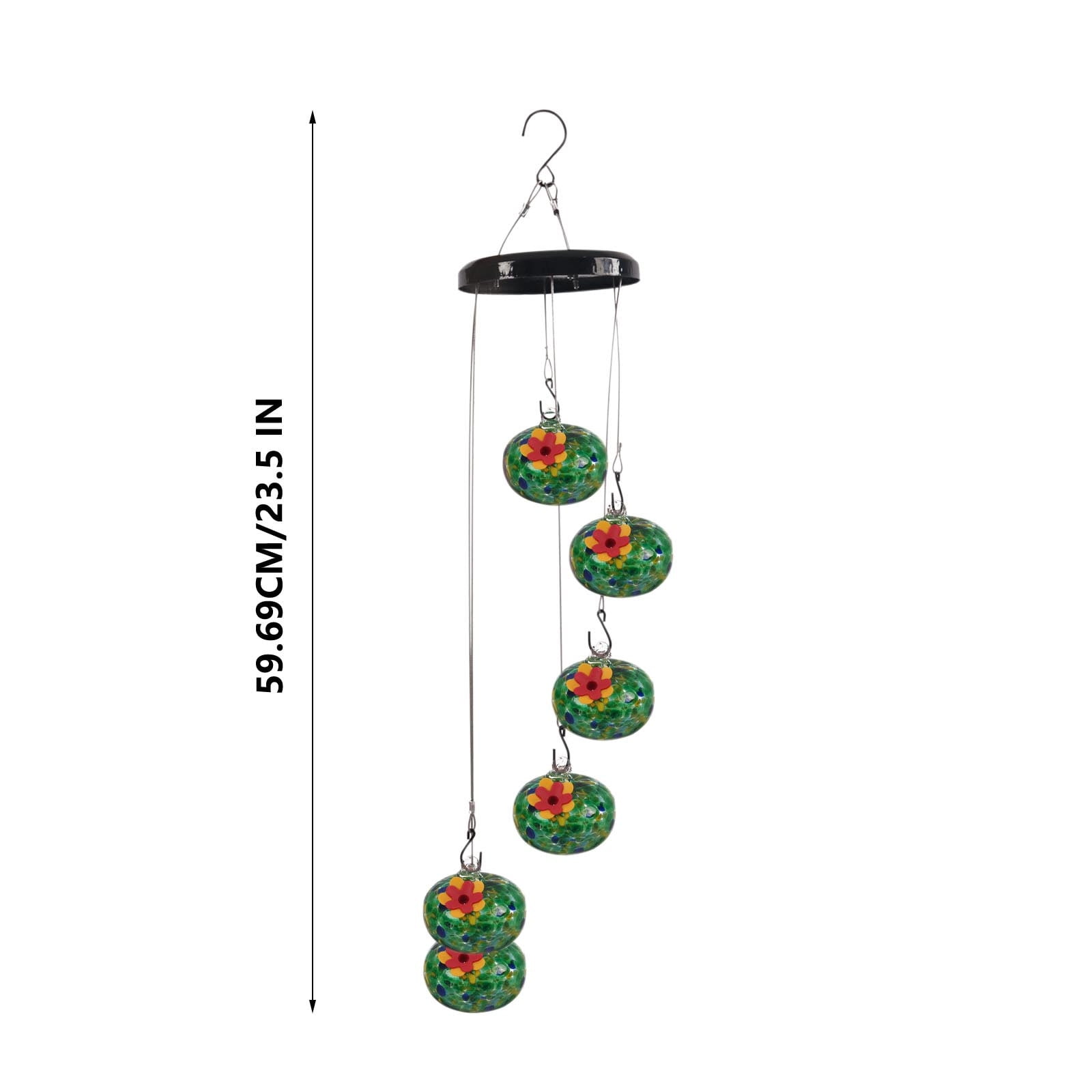 Leak-Proof Hummingbird Feeder for Outdoors, Ant & Bee Resistant with 4 Feeding Ports by PALIFEUR