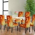 thumbnail image 4 of muroi Fall Chair Covers Set of 6 Autumn Leaves Spandex Stretch Grey Orange Kitchen Chair Covers Removable Washable Chair Protector for Dining Room, 4 of 7