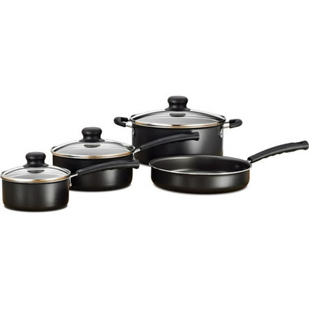 Mainstays 7-Piece Cookware Set, Black