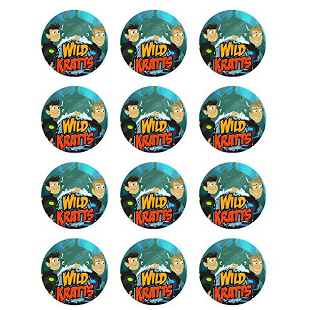 Wild Kratts Logo Chris and Martin Kratt Cupcake Toppers Images - Set of ...