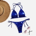 thumbnail image 6 of Glisme Swimsuits For Women New Split Bikini Two Piece Swimsuit Looks Thin Blue Bathing Suits For Beach, 6 of 6