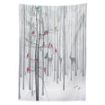 thumbnail image 3 of Ambesonne Nature Tablecloth Rectangular Table Cover, Flock of Birds on Tree, 60"x84", Multicolor, 3 of 4