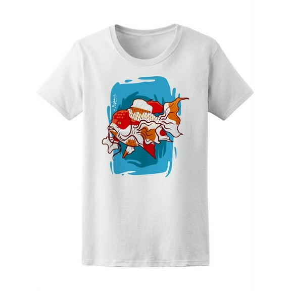 Beautiful Colorful Goldfish T-Shirt Women -Image by Shutterstock, Female Small