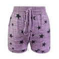 thumbnail image 4 of Women Soft And Comfy Activewear Starts Print Shorts With Pockets And  Drawstring, 4 of 6