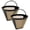 Gold-2pcs, variant on Reusable Gold Tone Coffee Filter for Ninja & Cuisinart, Permanent Basket Filter, 1-Pack