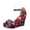 Red, variant on Clearance VerPetridure Women's Sandals Summer Casual Flat Shoes Hollow Wedge Heel Casual Large Size Sandals