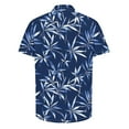 thumbnail image 6 of Yteetum Hawaiian Shirt for Men Short Sleeve T Shirts Floral Print Hawaiian Casual Button Down Short Sleeve Lapel Beach Summer T-Shirts, 6 of 7