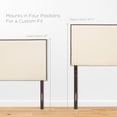 thumbnail image 4 of Hawthorne Collections Fabric Ivory Panel Headboard Contemporary 78.5"W x 48"H x 2.5"D, 4 of 6