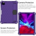 thumbnail image 2 of iPad Air 4th Gen 10.9 Case, iPad Pro 11 Case, Dteck Heavy Duty Silicone Shockproof Case with Hand Holder Stand + Shoulder Strap for iPad Air (2020) 10.9" / iPad Pro 11", Purple/Black, 2 of 6