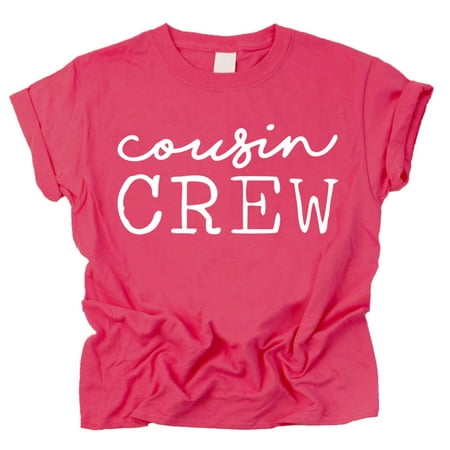 

Cousin Crew Cursive T-Shirts and Bodysuits for Baby and Toddler Fun Family Matching Outfits Vintage Hot Pink Shirt 3T