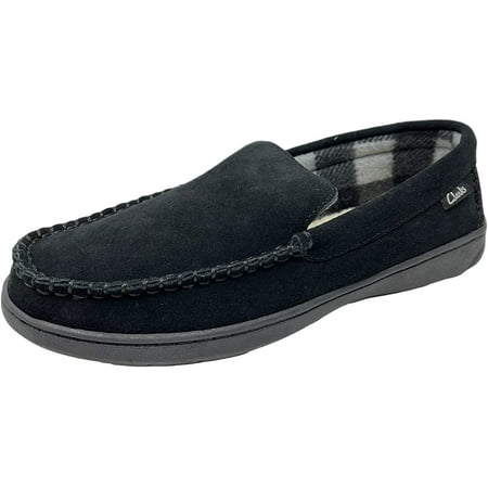 

Clarks Men s Cozy Open Back Suede Clog Slippers (10 M US Black)