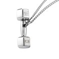 thumbnail image 1 of Collier en Forme d'Haltère en Alliage Élégant Électroplaqué Décoratif Remplacement Mode Inaltérable Anti-Rouille Électroplaqué Collier Ras du Cou Bijou Ornement Argent, 1 of 9