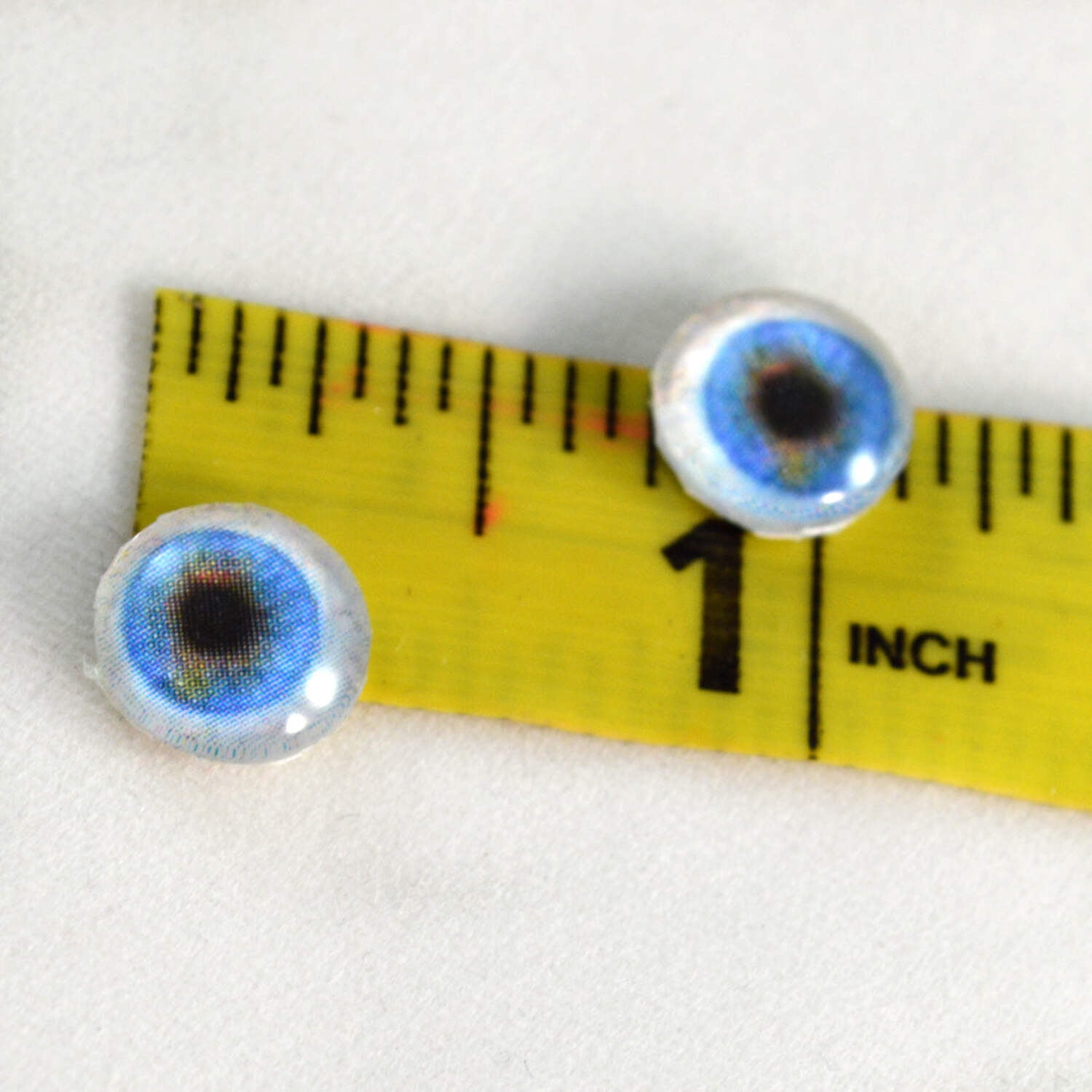 30mm Blue Glass Eye Human Design with Whites for Taxidermy Art  Dealer-made 14mm plaster glass eyes, blue gradation, doll eyes main image 0