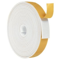 Uxcell Weather Door Seal Strip Tape, Strong Self Adhesive Foam Tape Gap Filler for Door, Window, 1 inch x 1/8 inch x 16 feet White