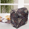 thumbnail image 3 of Abstract Stand Mixer Cover, Modern Geometric Triangles Stripes Dots Repetitive Illustration, Kitchen Appliance Organizer Bag Cover with Pockets, 5 Quarts, Brown and Multicolor, by Ambesonne, 3 of 4
