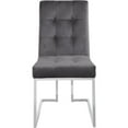 thumbnail image 4 of Pemberly Row Contemporary Velvet Dining Chair in Gray (Set of 2), 4 of 8