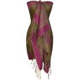 thumbnail image 4 of Ravishing Reversible Jacquard Paisley Pashmina Shawl Wrap for Women, 4 of 4