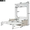 thumbnail image 2 of Harper & Bright Designs Queen Size Murphy Bed, Wooden Queen Murphy Bed with Cushion, Wall Bed with Sofa for Home Office or Small Room, White, 2 of 16