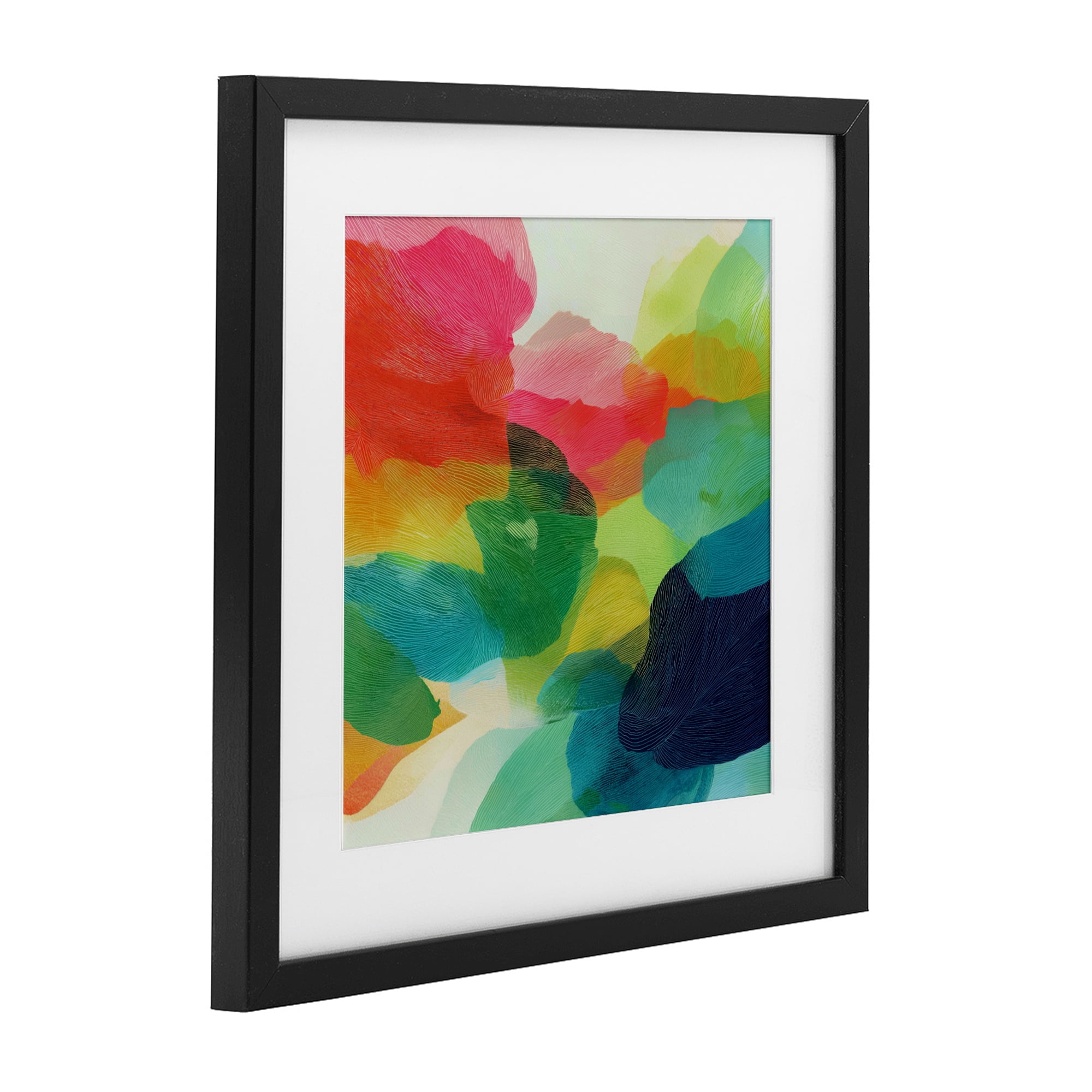 Stupell Industries Vivid Flowing Color Field Black Framed Print Under Glass, design by Chromatic Storm Studio